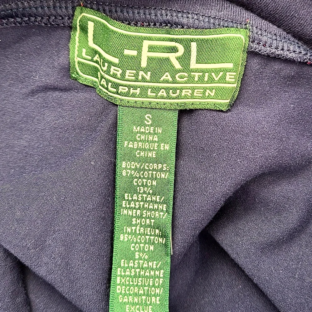 RALPH LAUREN ACTIVE L-RL NAVY ATHLETIC TENNIS SKIRT W/ BUILT-IN SHORTS SZ S